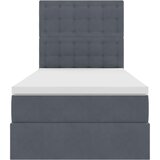  s madracem i skladištem Tamno siva 90 x 200 cm Baršun | shoptok.hr