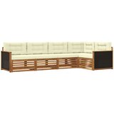  Set vanjskih sofa 5 pcs Prirodna i krem 323 x 164,5 x 73 cm | shoptok.hr