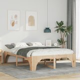 vidaXL Posteljni okvir Rjava 160 x 200 cm Trdna borovina | Shoptok.si