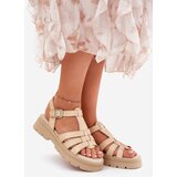 Boto Eco Leather Women's Sandals On Platform Beige Nendales Cijene