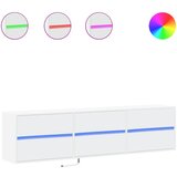 Maison Chic Stenska TV omarica - TV stojalo - Televizijska omarica z LED lučkami bela 180x31x45 cm, (21700945) Cene
