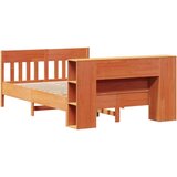  Knjižna postelja brez vzmetnice vošč. rjava 150x200 cm borovina, (21611924) | Shoptok.si