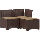  Dvosjedni vrtni sofa s jastucima u ratan izgledu PP Smeđa | shoptok.hr