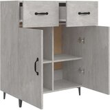  Komoda betonsko siva 69,5x34x90 cm inženirski les, (20654691) | Shoptok.si