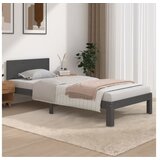  Posteljni okvir siv iz trdne borovine 90x200 cm | Shoptok.si