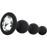 EasyToys - biserni analni čep (črna) | Shoptok.si