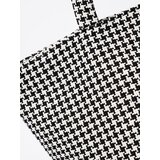 Shelvt Black and white checkered beach bag | shoptok.hr