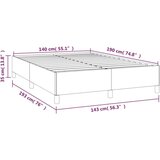  Posteljni okvir temno rjav 140x190 cm blago | Shoptok.si