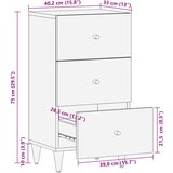  Stranska omarica 40x33x75 cm trden mangov les | Shoptok.si