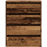  Kutna komoda s ladicama boja staro drvo 60x41x76 cm drveni | shoptok.hr