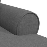 Naslonjač z krilom z blazino Temno siva 91 x 157 x 91 cm blago, (5000133081) | Shoptok.si