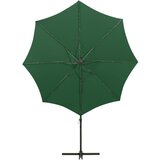  Konzolni vrtni suncobran sa stupom i LED svjetlom 300 cm zeleni | Eponuda.ba