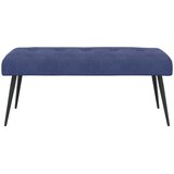  Klupa s gumbastim tkanjem Policijska plava 110 x 40 x 46 cm | shoptok.hr