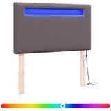  LED glava kreveta Siva 90 cm Lažna koža | shoptok.hr