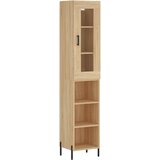 Maison Chic Visoka omara - Komoda - Predalnik sonoma hrast 34,5x34x180 cm inženirski les, (21720398) | Shoptok.si