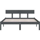 Za krevet od masivne borovine sivi 150 x 200 cm UK King | shoptok.hr