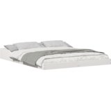  posteljni okvir, trden borov les, bela, 143,5×223,5×24 cm | Shoptok.si