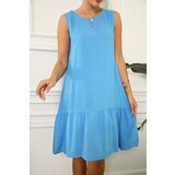 armonika Women's Blue sleeveless skirt with FRILLE DRESS cene
