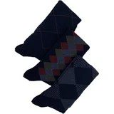 Duca di Morrone Nogavice Venezia - Blue Tripack Socks Modra