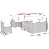 vidaXL 9-dijelni set vrtnih sofa s jastucima bež od poliratana | shoptok.hr