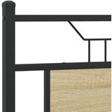 Metalni Kovinski posteljni okvir brez vzmetnice sonoma hrast 200x200 cm, (21829644) | Shoptok.si