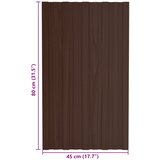 Krovni panel 12 pcs Smeđa 80 x 45 cm Pocinčani čelik | shoptok.hr