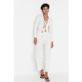 Trendyol Ecru Lacing Detailed Trousers-Cardigan Knitwear Bottom-Top Set | shoptok.hr