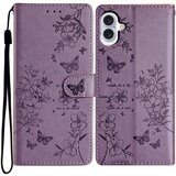 SUNSKY Eleganten etui ovitek za Samsung iPhone 16, Metulji, Vijoličen | Shoptok.si