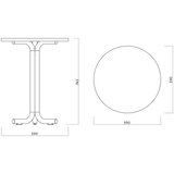 noo.ma Metalni okrugao vrtni stol ø 59 cm Nokk – | shoptok.hr