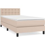  Krevet s oprugama i madrac cappuccino 80x200 cm od umjetne kože | shoptok.hr