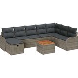  9-dijelni vrtni kauč s jastučićima siva poli rattan 2-sjedalni vrtni kauč s jastučićima siva poli rattan | shoptok.hr
