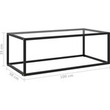 vidaXL stolić za kavu crni s kaljenim staklom 100 x 50 x 35 cm | shoptok.hr