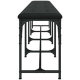  Blagovaonska klupa crna 248 x 32 x 45 cm čelik i umjetna koža | shoptok.hr