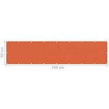 Balkonski zastor narančasti 90 x 400 cm HDPE | shoptok.hr