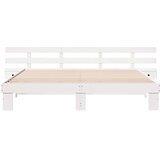 Krevetna konstrukcija Bijelo 200 x 200 cm Čvrsto borovo drvo | shoptok.hr
