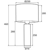  Argon 4232 - Stona lampa ALMADA 1xE27/15W/230V crna/bela/mesing | Eponuda.com