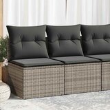 vidaXL 4-dijelni set vrtnih sofa poliratan i bagrem s jastucima sivi Cijene