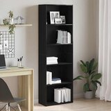 vidaXL Polica za knjige crni hrast 60x30x189 cm konstruirano drvo Cijene