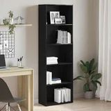 vidaXL Polica za knjige crni hrast 60x30x189 cm konstruirano drvo