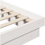  Konstrukcija postelje Bela 200 x 200 cm Masivno borovo les, (5000101961) | Shoptok.si