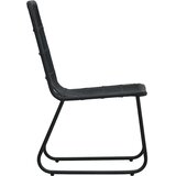  Vrtna garnitura - 7-dijelni vrtni blagovaonski set od poliratana i stakla - Crna Dužina stola 150 cm 6 | shoptok.hr