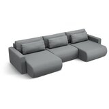 Cosmopolitan Design Siva sklopiva/s prostorom za odlaganje kutna garnitura (u obliku slova "U") Belfast – | shoptok.hr