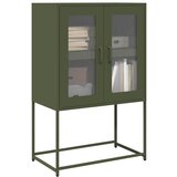 vidaXL Visoka ploča maslinasto zelena 68x39x107 cm čelik Cijene