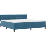 vidaXL Box Spring Krevet s Madracem Tamnoplavi 200x200 cm Baršun | shoptok.hr