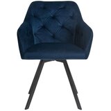 Livetastic Naslanjač Samt, Modra, Vrtljiv | Shoptok.si