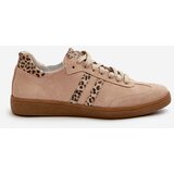 Zazoo N1068 Suede Low Women's Sneakers Beige | Shoptok.si