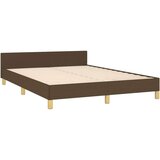  Posteljni okvir z vzglavjem temno rjav 140x200 cm blago, (20788305) | Shoptok.si