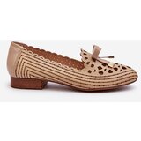 Boto Women's Beige Ballerina Flats with Bow Nestavia | shoptok.hr