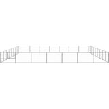 vidaXL Pasji boks srebrn 63 m² jeklo | Shoptok.si