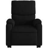  Naslonjač na podizanje od tkanine crni | shoptok.hr